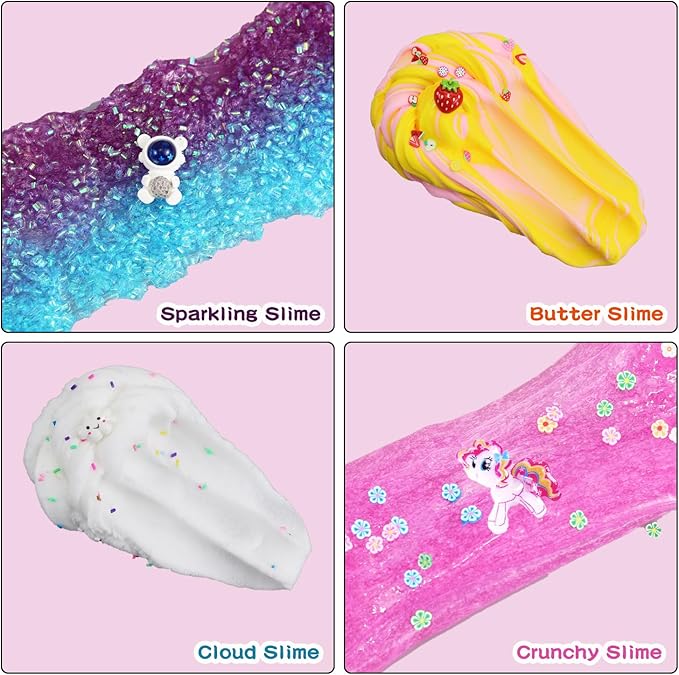 13 Pack Crunchy Slime kit,DIY Butter Slime,Stress Relief Toys,Craft Toy, for Girl and Boys Party Favors,Easter Basket Fillings