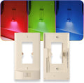 1 Pack - SnapPower Multi-Color GuideLight – Outlet Cover RGB Lights, Customizable Ambient Lighting/Mood Lighting for Home, Kitchen, Gaming Room, Kids Bedroom, Holiday Decor (Light Almond, Decor)
