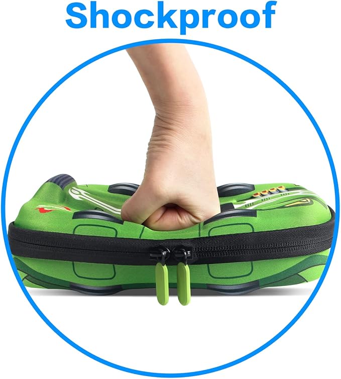 rockpapa Large-Capacity Sports Racing Car Pencil Case, Pencil Box, Storage Box for School Students Boys Teens Kids Girls Green