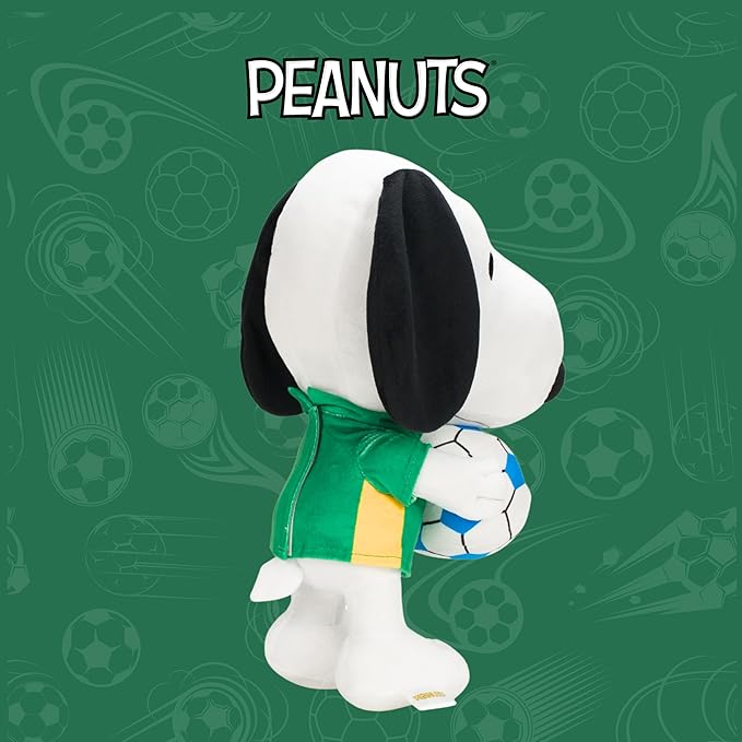 Peanuts Snoopy Soccer Plush Cuddle Pillow Buddy, Kids Bedding Super Soft Sports Pillow, 17" Tall, 2026 World Soccer Tournament (Officially Licensed Product) by Franco Collectibles