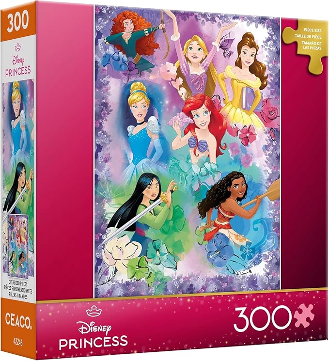 Ceaco - Disney - Purple Princess Collage - 300 Oversized Piece Jigsaw Puzzle