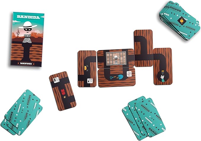 Bandida Card Game - Exciting Sequel with New Challenges! Fun Strategy Game for Family Game Night, Cooperative Game for Kids & Adults, Ages 6+, 1-4 Players, 15 Minute Playtime, Made by Helvetiq