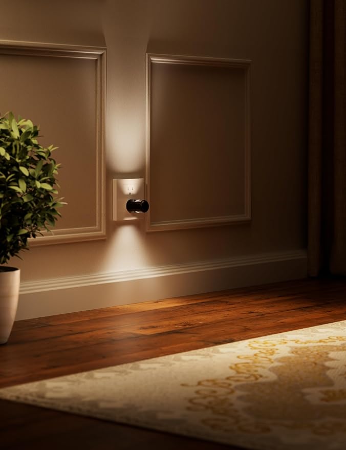 TSEXES Plug-in LED Night Lights,Dusk to Dawn Sensor,2700K,Bedroom, Hallway, Bedroom,Kitchen, Stairways, Non-Dimmable,6 Pack