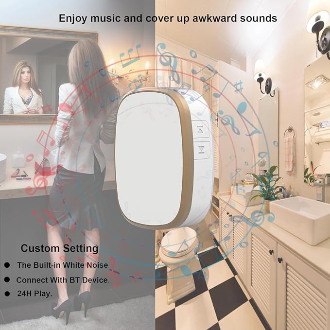 White Noise Sound Machine, 36 Relaxing Sounds Including Natural Soothing Sounds and Sleep Noise, Speaker for Home, Office, Hotel，Toilet，for Portable Travel. (Light White, smal)