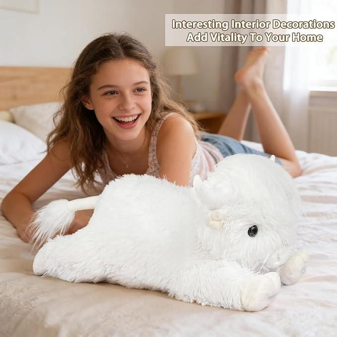 WDXDSOB Weighted Highland Cow Stuffed Animals, 4.2 Lbs Weighted Highland Cow Plush for Kids & Adults, 21.6 Inch Large Cattle Pillow Toy Gift for Christmas Birthday Gift