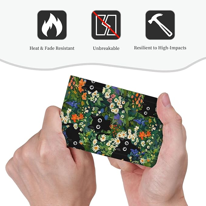 Funny Cartoon Boho Black/Green Cats Floral Decorative 1 Gang No Device Blank Wall Plate Oversize Kids Cute Boys Girl Electric Unused Receptacle Decorator/Gfci Light Outlets/Switches Face Plate Cover