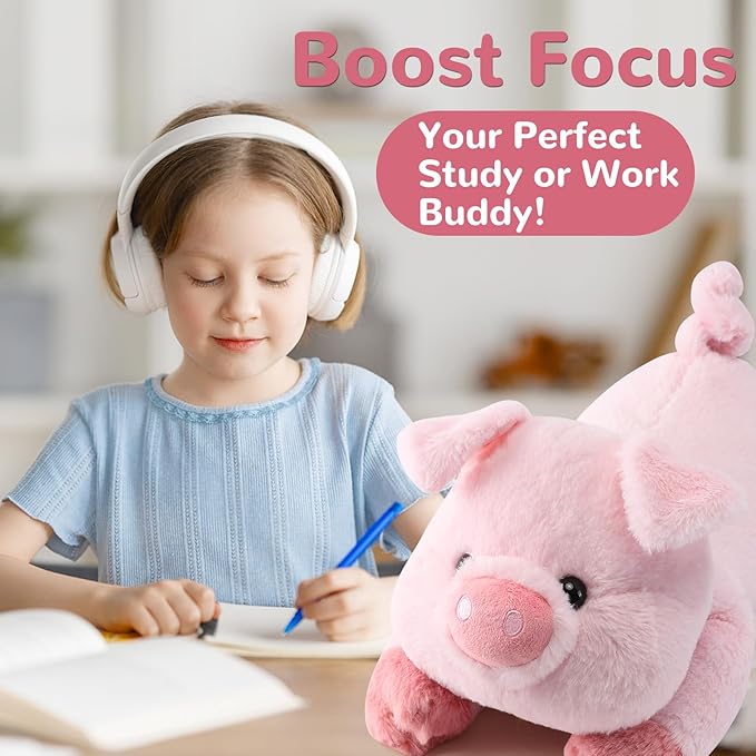 gnomantic Pig Weighted Stuffed Animals - 28 Inch 5.0 Pounds Weighted Plushies Pig - Large Plush Stuffed Animals Pillow - Cute Plush Toys Gifts for Kids & Adults