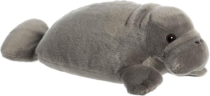 Aurora® Adorable Flopsie™ Manny Manatee™ Stuffed Animal - Used to Create Imaginative Play Adventures - Perfect for Birthdays, Kids and Adults, All Ages - Gray 14 Inches