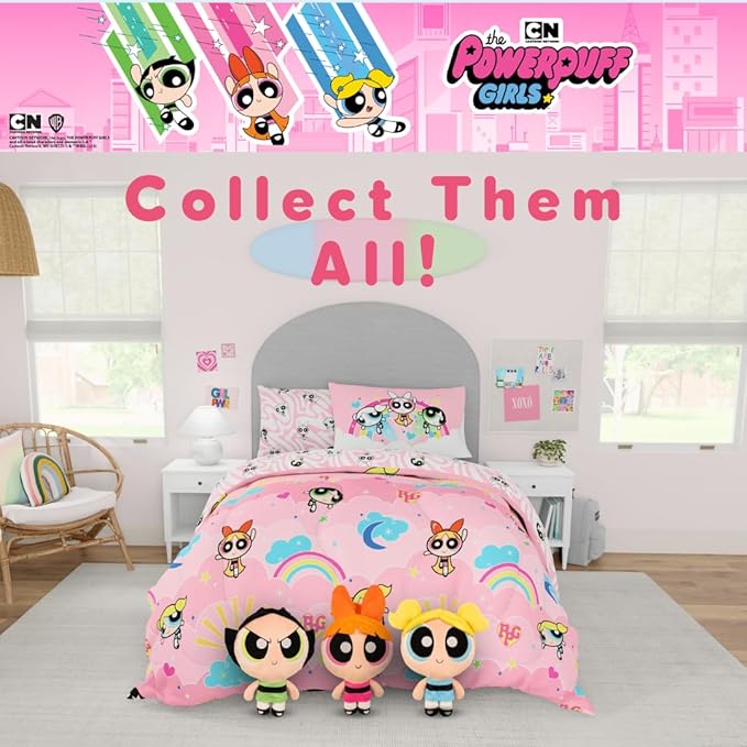The Powerpuff Girls Bubbles Bedding Super Soft Cozy Decorative Cuddle Pillow, (Officially Licensed Product) By Franco Collectibles