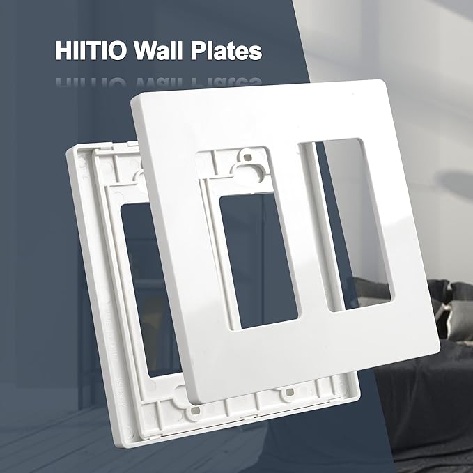 Wall Plates Screwless Design Outlet Covers UL Certified Safe Switch Plate Covers Easy Install & Clean Cover Plates Child Proof Wall Plate Kit White