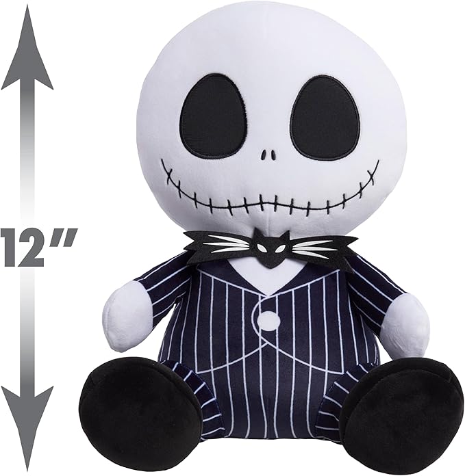 Disney Tim Burton’s The Nightmare Before Christmas Jack Skellington Comfort Weighted Plush, Kids Toys for Ages 3 Up by Just Play