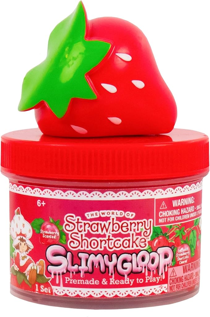 Strawberry Shortcake Scented Cloud Slime, Fluffy Strawberry Scented Slime, Birthday Party Favors for Kids 8-12