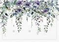 Light Switch Cover Plate Blue Purple Eucalyptus Leaves Boho Botanical 3 Gang Triple Toggle Decorative Switch Plates Wall Plates Electrical Switchplate Faceplate for Bathroom Home Decor
