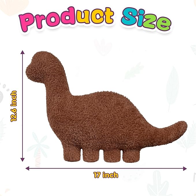 Andywoo Dino Chocolate Pillow Plush for Funny Birthday Gifts, Cute Funny Dinosaur Chocolate Stuffed Animals Toy for Boy and Girl, Dinosaur Gifts for Kids Teens and Adults (Brachiosaurus, Small)