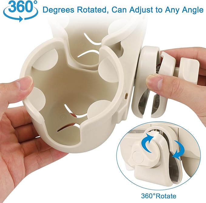 Accmor Stroller Cup Holder with Phone Holder, Bike Cup Holder, Universal Cup Holder for Uppababy Nuna Doona Strollers, 2-in-1 Cup Phone Holder for Stroller Bike Accessory