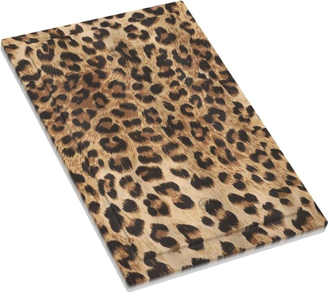 Classic Leopard 1 Gang Light Switch Cover No Decive Blank Wall Plate Decorative for Teen Kids Boys Bathroom Home Bedroom Art Panel Decorate 5" x 3