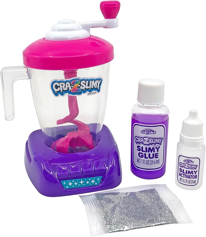 Craz-Slimy Crazy Blendz DIY Slime Making Mixer - Assorted Colors - Kids DIY Slime Craft Kit, Easter Basket Stuffer, 5" x 3.25"