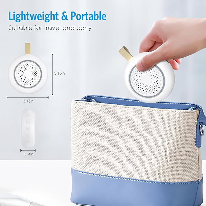 AMIR White Noise Machine, Portable Sound Machine for Baby Adult with Volume Control and Timing, 24 Soothing Sound, Noise Canceling for Sleeping, Sound Therapy for Home, Travel, Registry Present