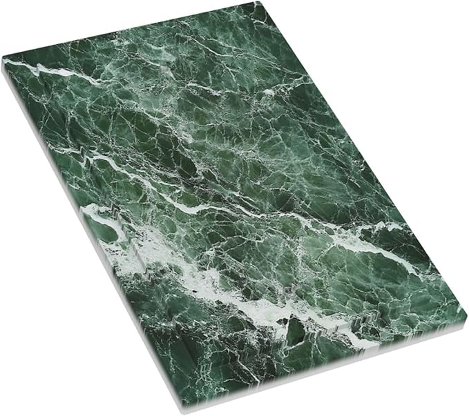 Light Switch Cover Plate Forest Marble Dark Green With White Vein 1 Gang No Device Blank Electrical Wall Plates Faceplate Decorative Switch Plate For Bathroom Kitchen Decor