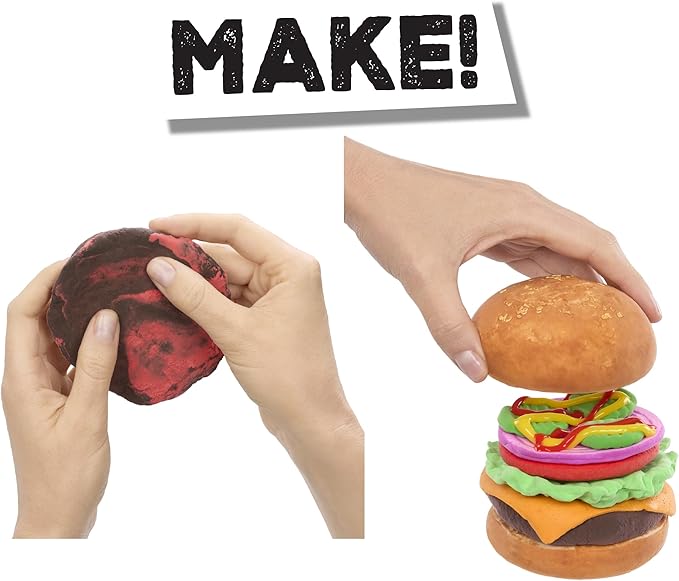 Cheeseburger DIY Slime Kit - Unboxing Ingredients to Make, Smash, and Stretch Your Food Slime, Ages 8+