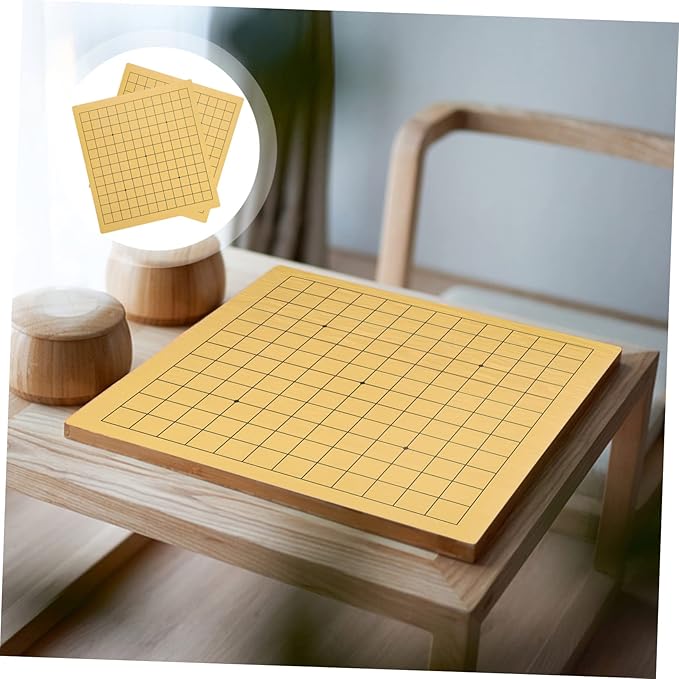 ERINGOGO Double-Sided Wooden Go Chess Board Set 2 PCS Portable Travel Chess Game for Boys and Girls and Adults Folding Go Chessboard for Fun Family Play