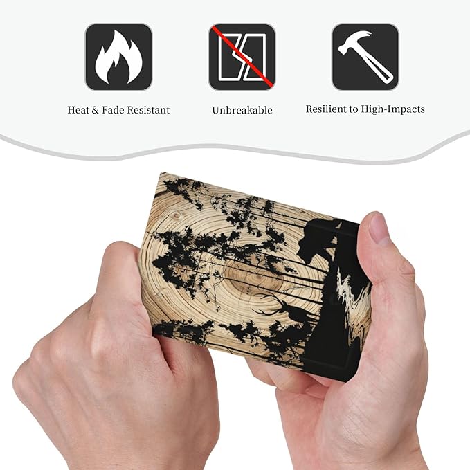 Rustic Forest Antler Black Bear Deer Silhouettes Light Switch Cover Plate 1 Gang No Device Blank Electrical Wall Plates Faceplate Decorative Switch Plate Covers for Farmhouse Home Decor
