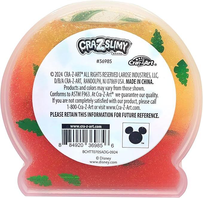 CRA-Z-Slimy Disney Slime Toy - Glossy, Stretchy Slime in Collectible Container with Glitter Slime and Confetti Mix-Ins - Moana