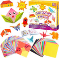 Pigipigi Kids Craft Origami Paper Kit for Kids Ages 5-8 8-12, with Guiding Book, 208 Sheets DIY Art and Crafts Supplies, Colorful Folding Papers Set Projects Gifts Activity for Boy Girl Toys(Cartoon)
