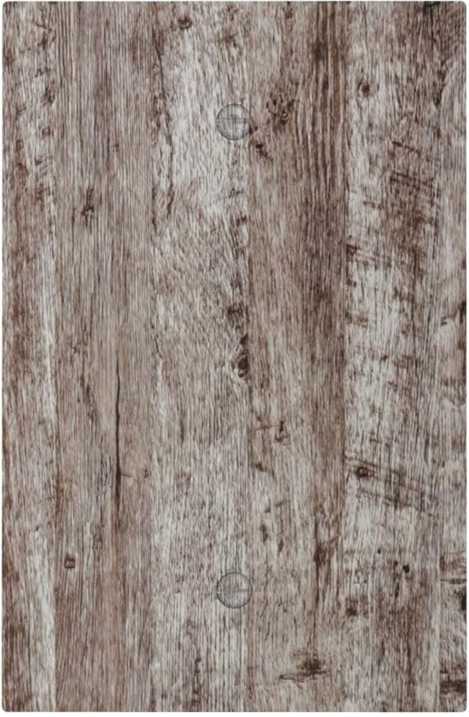 Light Switch Covers Rustic Wood Grey Brown Vintage Wooden Plank Decorative Switch Plates 1 Gang Blank No Device Outlet Covers Electrical WallPlates for Farmhouse Home Decor