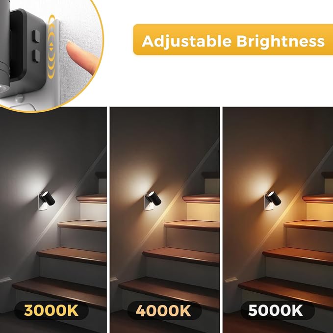 L LOHAS LED Night Light, Dimmable Night Lights Plug into Wall,2 Pack 3CCT Nightlight for Kids,180° Rotatable, 3000K/4000k/5000K Adjustable Night Lights with Dusk to Dawn Sensor for Bedroom Bathroom
