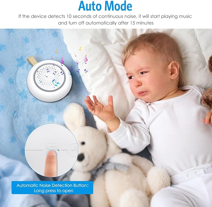 AMIR White Noise Machine, Portable Sound Machine for Baby Adult with Volume Control and Timing, 24 Soothing Sound, Noise Canceling for Sleeping, Sound Therapy for Home, Travel, Registry Present