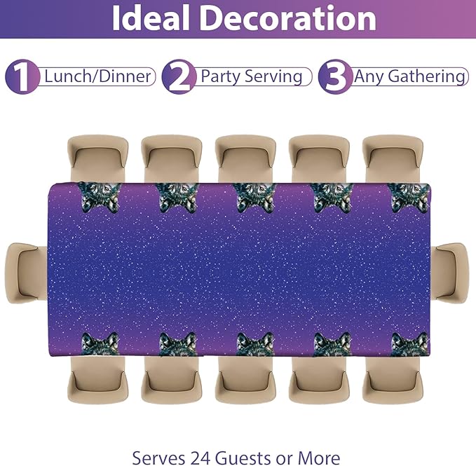 Qyeahkj Wolf Party Supplies Serves 24 Wolf Theme Party Paper Plates Napkins Wolf Tablecloth Set Tableware Kit for Kids Birthday Party Baby Shower