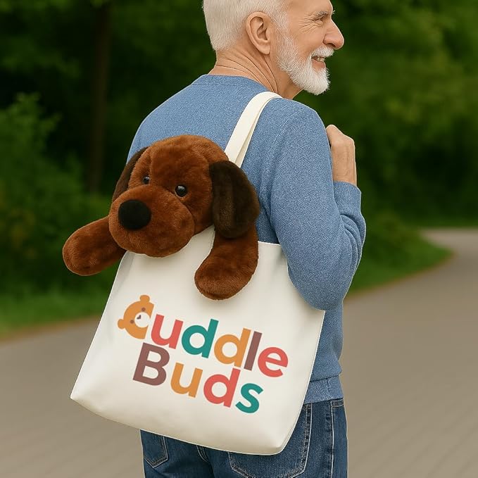 Cuddle Buds 5lbs Weighted Dog Stuffed Animal for Sensory Needs, 20'' Plush Dog, Weighted Stuffed Animals for Adults, Soft Plushie Toy