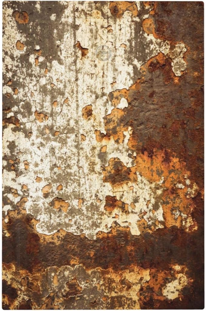Light Switch Cover Plate Vintage Metal Rust Texture Peeling Paint 1 Gang No Device Blank Electrical Wall Plates Faceplate Decorative Switch Plate For Farmhouse Cabin Decor
