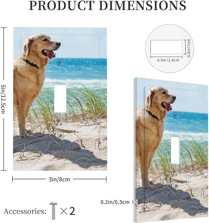 Custom 1 Gang Light Switch Cover Personalized Your Own Single Toggle Wall Plates Switchplate Covers Decorative with Picture Logo Text for Kitchen Living Room Accessories Decor
