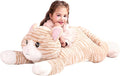 IKASA Large Cat Stuffed Animal Plush Toy,Giant Kitten Cute Jumbo Soft Toys,Huge Big Size Plushy Gigantic Plushie,Gifts for Kid Girl (30 inches, Orange)