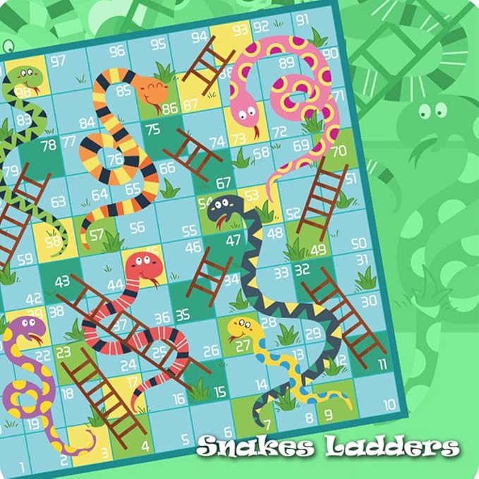 Mini Snakes and Ladders Board Game Set -7.9″, Magnetic Travel Board Game, Family Fun Toys/Gift for Kids