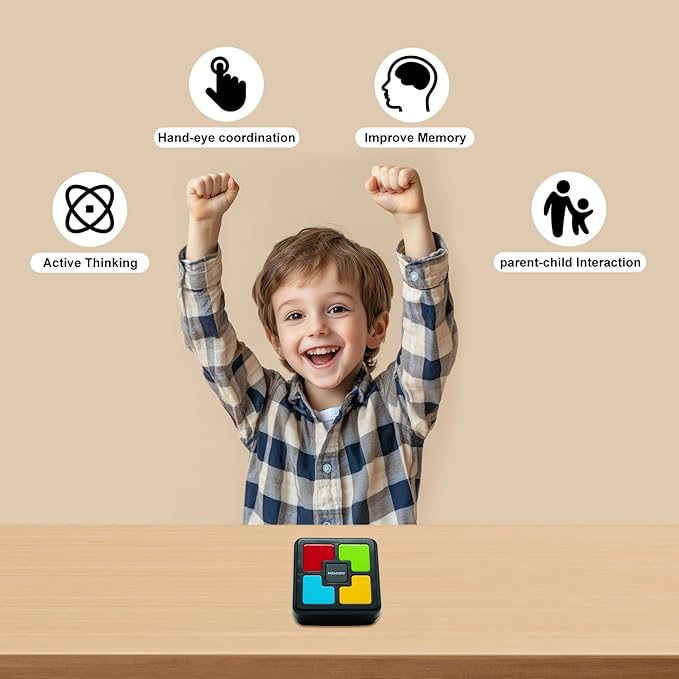 Gelabur Handheld Memory Games for Kids Ages 4-8, Light Up Electronic Toys, Car Travel Board Games for Kids,Birthday Gifts for 3-12 Year Old Boys