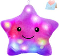 WEWILL 13'' Creative Twinkle Star Glowing LED Night Light Plush Stuffed Animals Toys Birthday Christmas Holiday Valentines Gifts for Toddlers Girls(Purple)