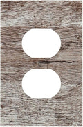 Outlet Covers Rustic Dark Grey Wood Plank Vintage Texture 1 Gang Duplex Light Switch Cover Plate Decorative Wall Plates Socket Cover Electrical Switchplate for Farmhouse Home Decor