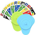Playing Cards Holder for Little Hands Stocking Stuffer for Boy Girl UNO Game Nights, Poker, Canasta, Spite Malice, Playing Card Accessories for Family Gatherings & Travel, Set of 2 (Blue + Green)