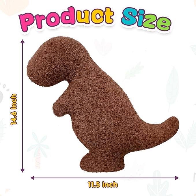 Andywoo Dino Chocolate Pillow Plush for Funny Birthday Gifts, Cute Funny Dinosaur Chocolate Stuffed Animals Toy for Boy and Girl, Dinosaur Gifts for Kids Teens and Adults (Tyran Rex, Small)