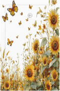 Sunflower Gold Wildflowers Summer Butterfly Light Switch Cover Plate 1 Gang No Device Blank Electrical Wall Plates Faceplate Decorative Switch Plate Covers for Bedroom Living Room Decor