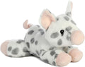 Aurora® Adorable Mini Flopsie™ Spotted Piglet Stuffed Animal - Mini Companions Ready for Playful Adventures - for Kids All Ages, Toddlers, Adults, and Families - White 8.5 Inches
