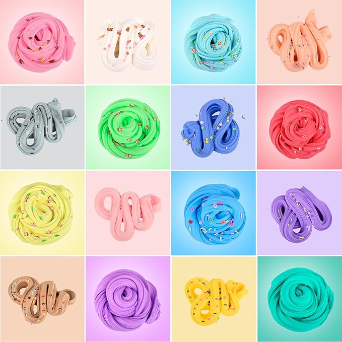 Butter Slime Kit 35 Pack, Christmas Mini Slime Party Favors for Girls Boys, Soft and Non-Sticky, Goodie Bags Stuffers, Classroom Reward, Bulk Slimes, Stocking Fillers for Kids