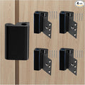 Tonitrui Home Security Door Reinforcement Lock for Front/Inward Swing Doors - Upgraded Reinforced 1200lbs Capacity, Night Kids Safety Metal Flip Deadbolt Latch (4Pack Black)