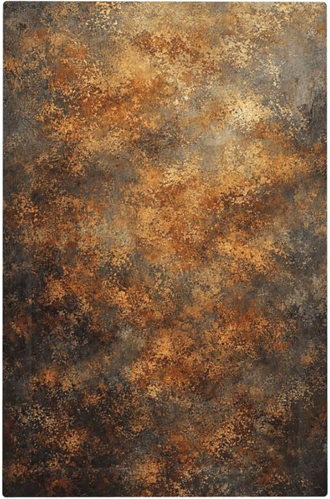 Decorative Light Switch Cover Plate Vintage Rust Pattern in Brown gold 1 Gang No Device Single Blank Outlet Covers Wall Plates for Electrical Outlets Faceplate for Bedroom Home Decor