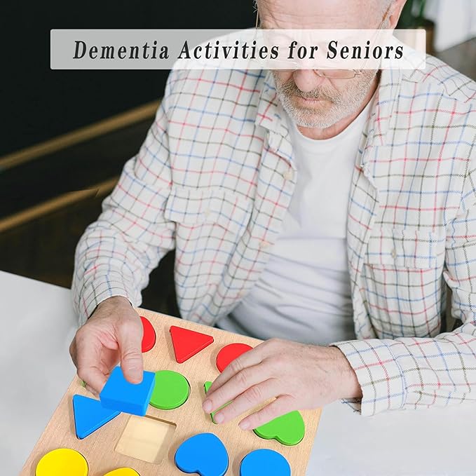 Wooden Dementia Activities for Seniors,Alzheimers Products for Elderly,Puzzles Gifts and Games to Keep Older Adults Cognitive and Busy