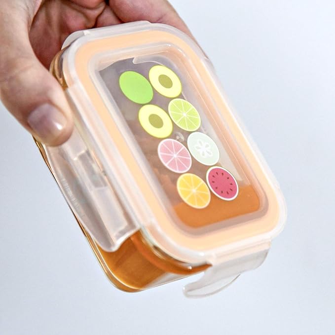 Sage Spoonfuls Borosilicate Glass Baby Food Containers with Lids - Durable and Airtight - Dishwasher, Oven, Microwave, & Fridge Safe - 24 Fl Oz, Pack of 6 - Clear