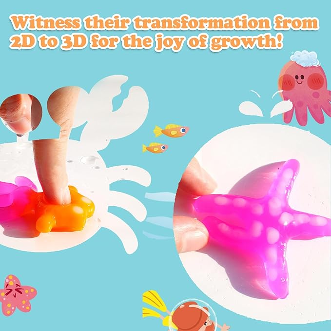 Magic Water Elf Toy Kit Refill & DIY Slime Squishy Making Kit for Kids,STEM Arts & Crafts Family Activity,Indoor Rainy Day & Holiday Fun(24 Bottles:12 Colors)